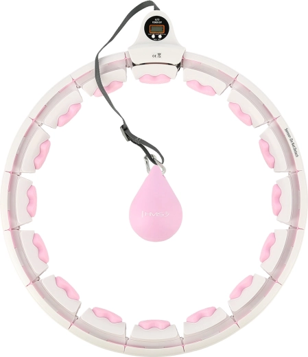Aro inteligente de masaje HMS HHW06 con peso y contador – rosa