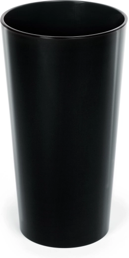 Maceta Lilia 30 cm con inserto, negro brillante