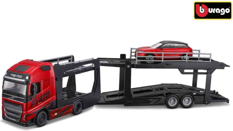 Transportador de coches BBU StreetFire Volvo FH a escala 1:43