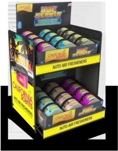 California Scents soporte para fragancias de coche – expositor de mostrador doble (24 uds)