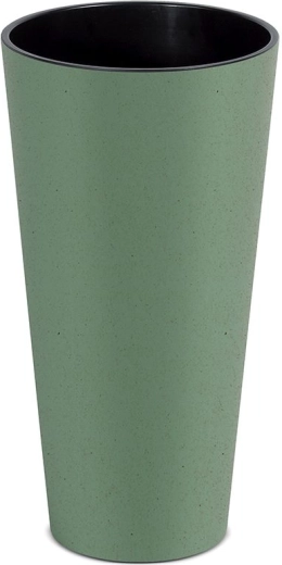 Macetero Tubus Slim Eco Wood con inserto 30 cm – verde