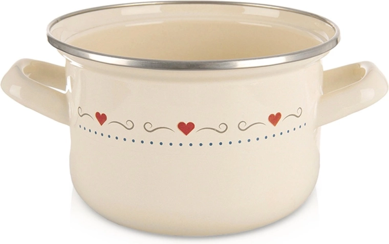 Olla esmaltada TONCA 16 cm, 1,4 l – color crema