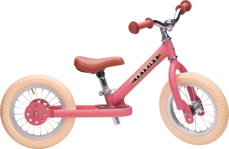 Bicicleta de equilibrio infantil rosa Trybike