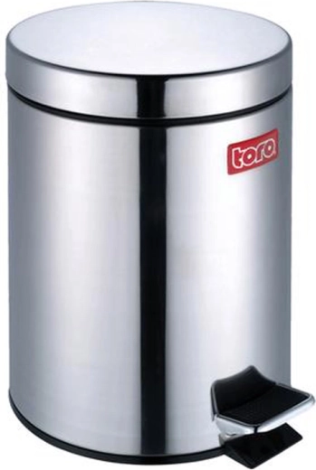 Papelera de acero inoxidable con pedal Toro 5 l