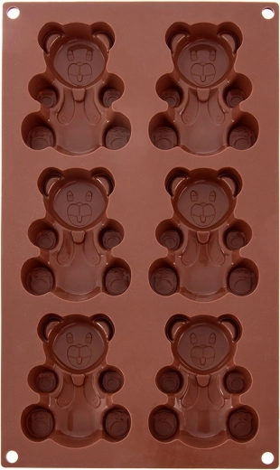 Molde de silicona para hornear ositos 30 × 17,5 × 2 cm