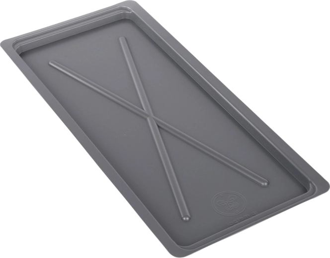 Bandeja de goteo plateada ancha para escurreplatos de 50 cm 50 × 22,5 cm