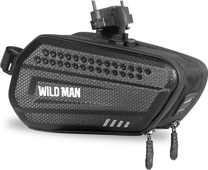 Wildman bolsa de sillín impermeable para bicicleta 1,2 l negra