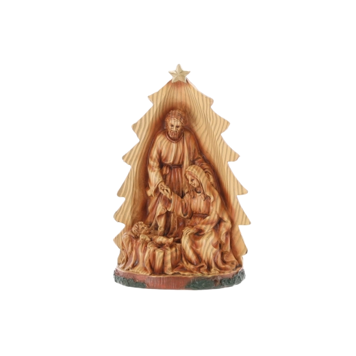 Figura navideña Sagrada Familia de poliresina 21,5 cm