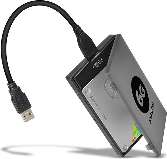 Adaptador AXAGON SlimPort 6 USB 3.0 a SATA 6G para conexión rápida de SSD/HDD 2.5"