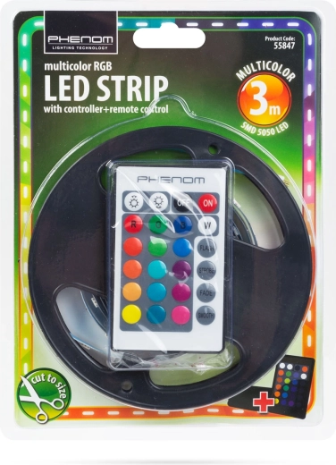 Iluminación RGB de colores con mando a distancia