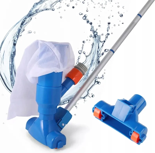 Aspirador manual para piscina con bolsa recolectora