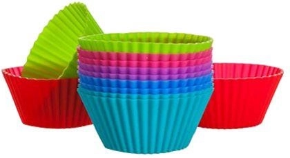 Cápsulas de silicona para muffins y cupcakes 6 × 2,7 cm, mix de colores, 12 uds. CULINARIA Red