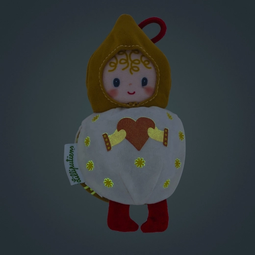 Decoración navideña de peluche blanca: elfa Mimmi Lilliputiens