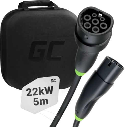 Cable de carga para vehículos eléctricos GC Snap, 22 kW, 5 m, Tipo 2