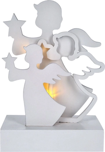 Árbol de Navidad LED de madera blanco Solight - 1 unidad
