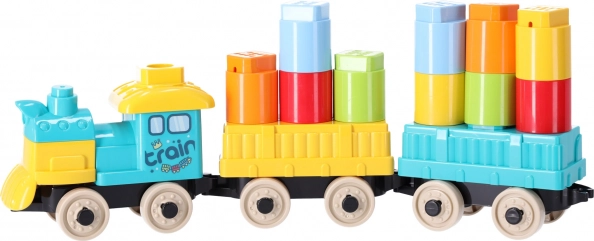Juego de construcción tren con vagones – 31 piezas