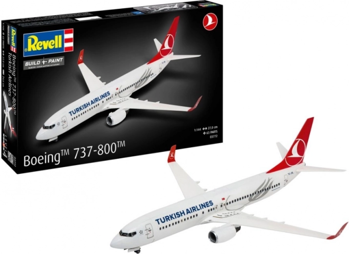 Maqueta de plástico del avión Boeing 737-800 de Turkish Airlines 1/144