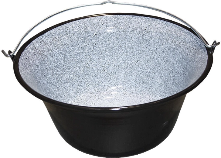 Caldero de 22 l de acero esmaltado – negro