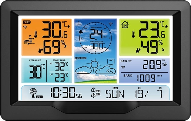 Pantalla a color de 19 cm clara con retroiluminación