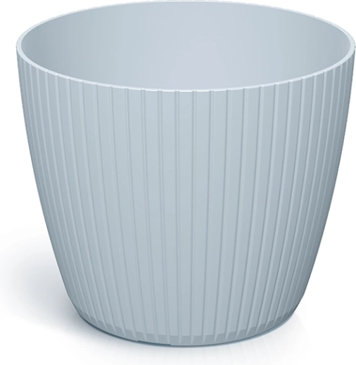 Maceta de plástico Lamia 11,9 cm gris claro