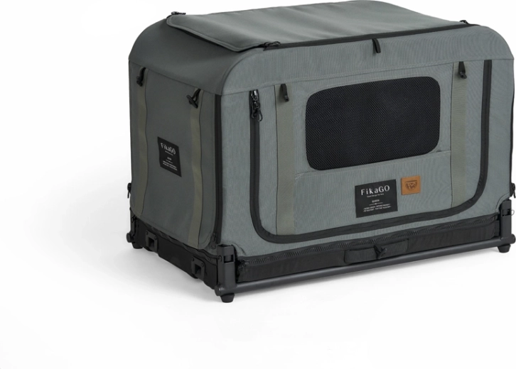 Fikago kennel transportín plegable Queen S verde