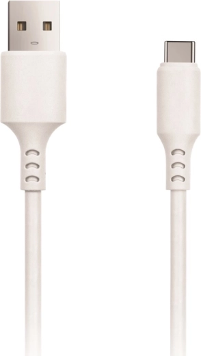 Cable USB Setty USB–USB‑C 3 m, 2 A, blanco
