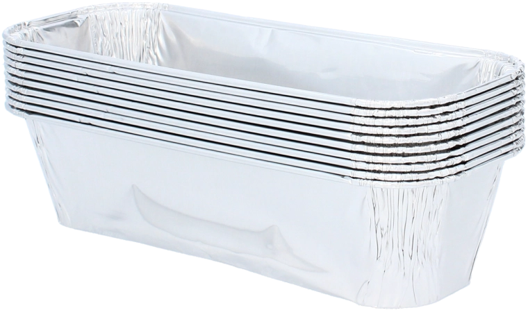 Juego de moldes desechables de aluminio 24 × 10 × 6 cm, 10 uds