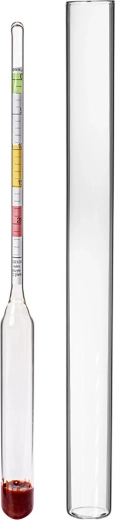 Vinómetro con flotador para medir el contenido de azúcar 0–24 °Blg