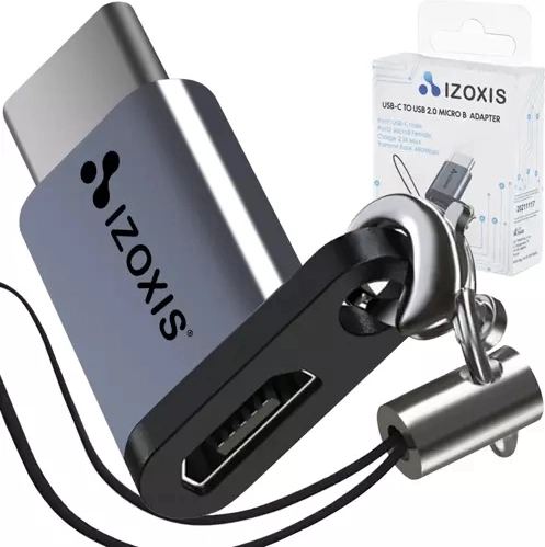 Adaptador USB-C a Micro USB 2.0 con correa