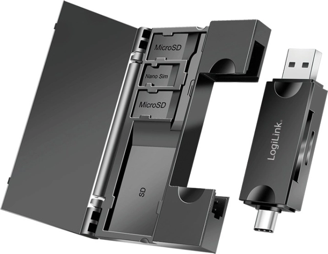 Lector de tarjetas USB 3.2 Gen 1 con ranuras SD y microSD