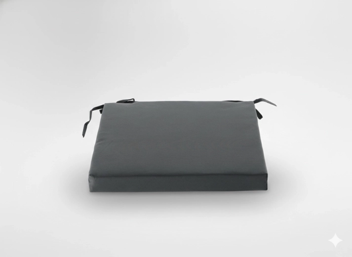 Cojín para silla 40 × 40 × 5 cm, gris oscuro