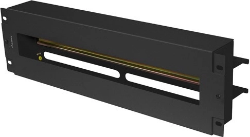 Panel de distribución de energía 3U 19 pulgadas con carril DIN TS-35 negro