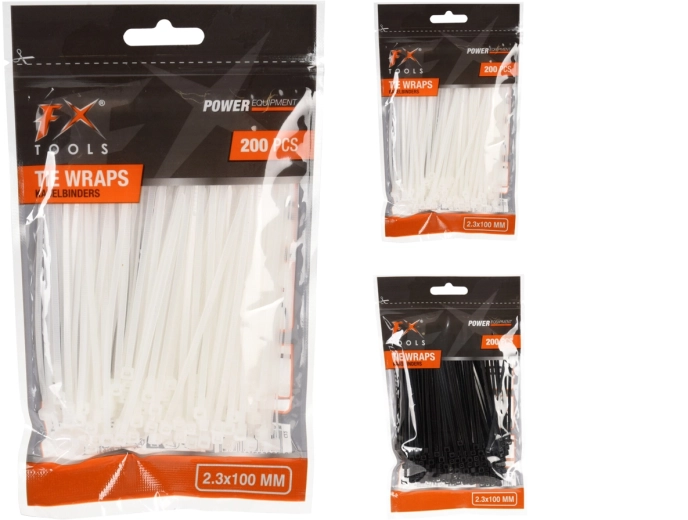 Juego de bridas de nylon de 10 cm – 200 uds.