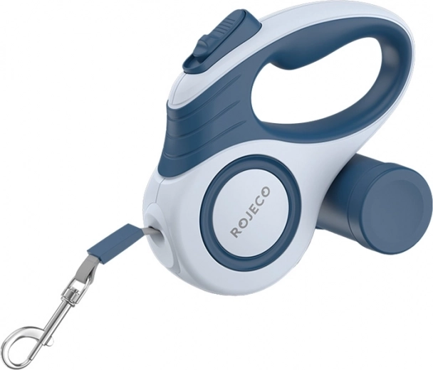 Correa retráctil automática para perros Rojeco azul