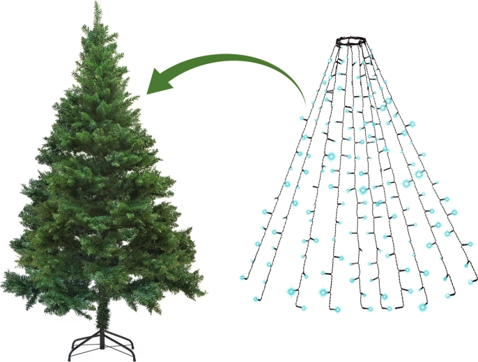 Elegante árbol luminoso de 1,9 m de altura