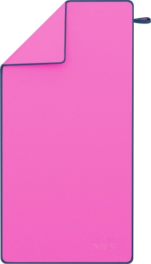 Toalla de microfibra de secado rápido NILS rosa/azul marino 200 × 90 cm