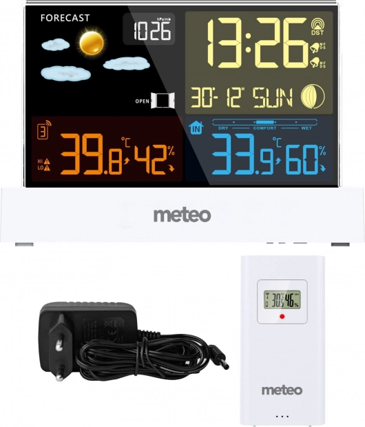 Meteo SP110B estación meteorológica inalámbrica con DCF, blanca