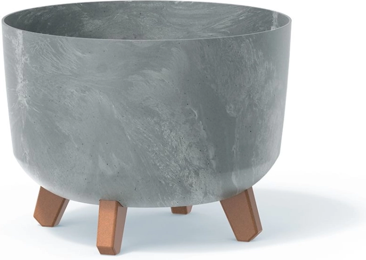 Macetero con efecto hormigón 29 cm gris GRACIA