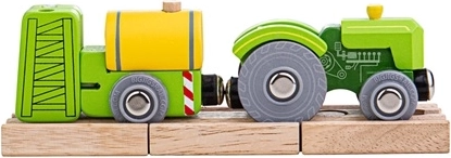 Bigjigs Rail tractor con remolque – verde