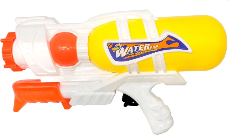 Pistola de agua grande con bombín 27 cm, amarilla - 1 pieza