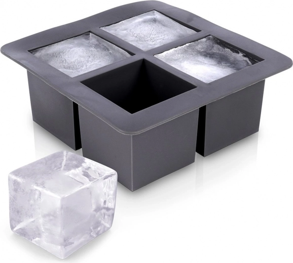 Molde de silicona para cubitos de hielo XXL 15,5 × 15,5 × 6 cm