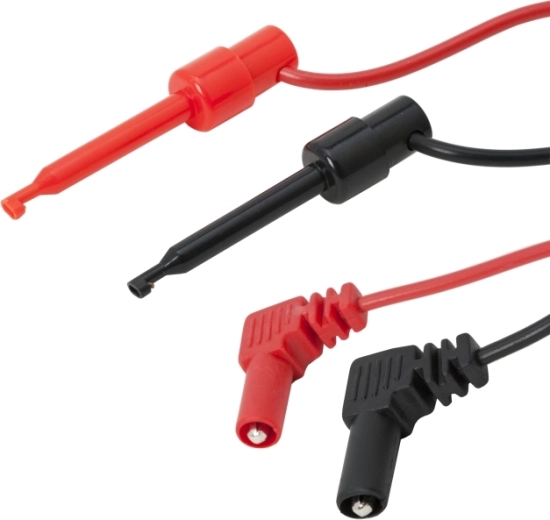 Cables de medición con pinza de gancho y conector banana, 94 cm