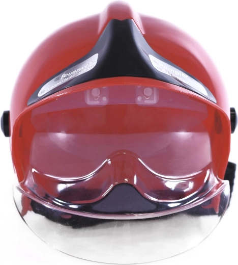 Visera transparente abatible para un juego realista