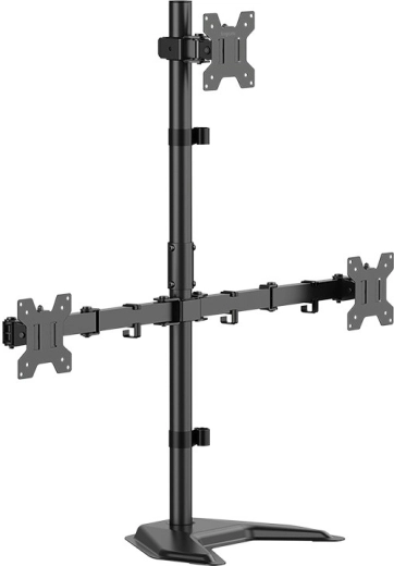 Distribución flexible de tres monitores