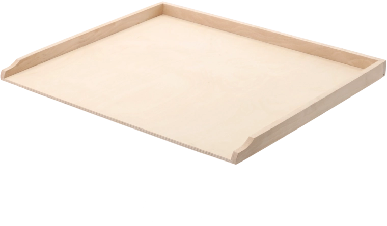 Tabla de cocina de madera 61 × 51 cm con bordes elevados