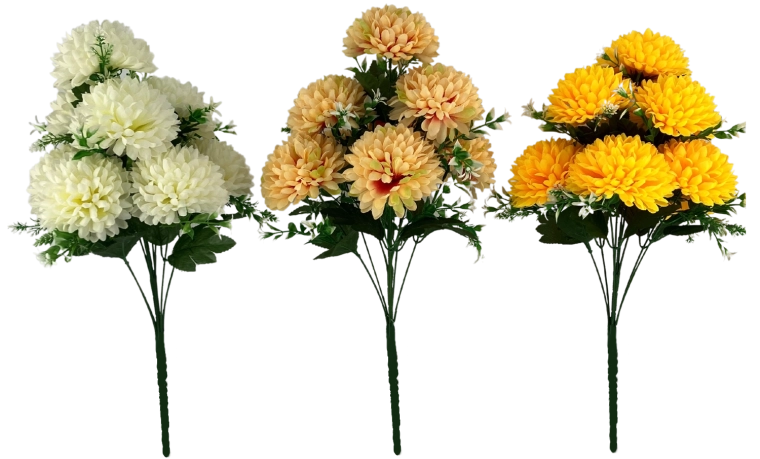 Rama artificial – ramo de crisantemos 51 cm, mix de colores