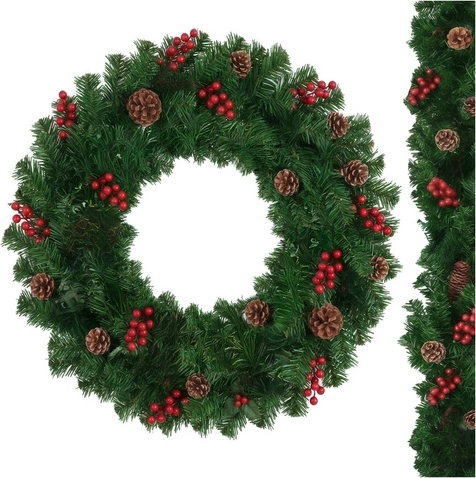 Belleza natural con bayas y piñas