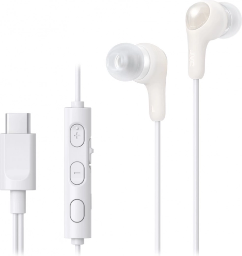 Auriculares intraaurales con cable JVC Gumy Connect USB‑C con micrófono – blancos