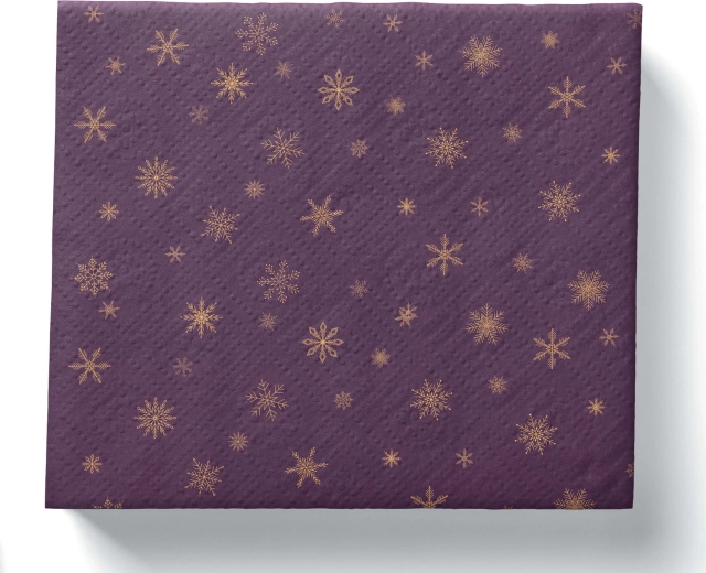 Servilletas de papel navideñas morado oscuro de 3 capas 33 × 33 cm