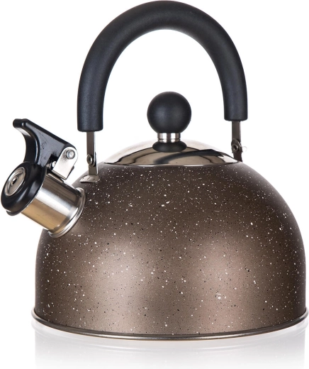 Tetera de acero inoxidable 1,7 l GRANITE Brown con silbato